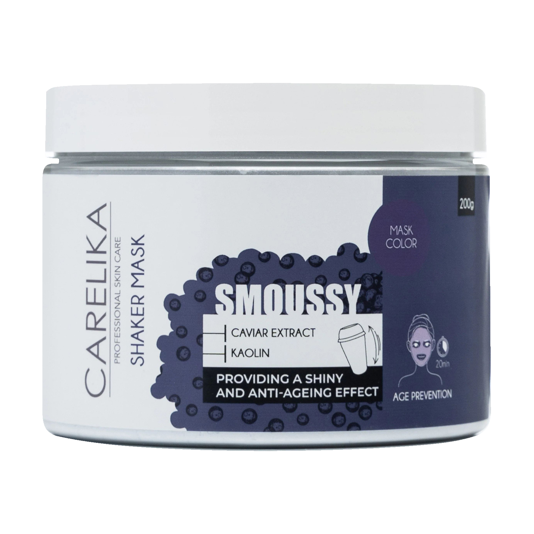 Маска-шейкер для обличчя Carelika Smoussy Shaker Mask Caviar Extract з ікрою, 200 г